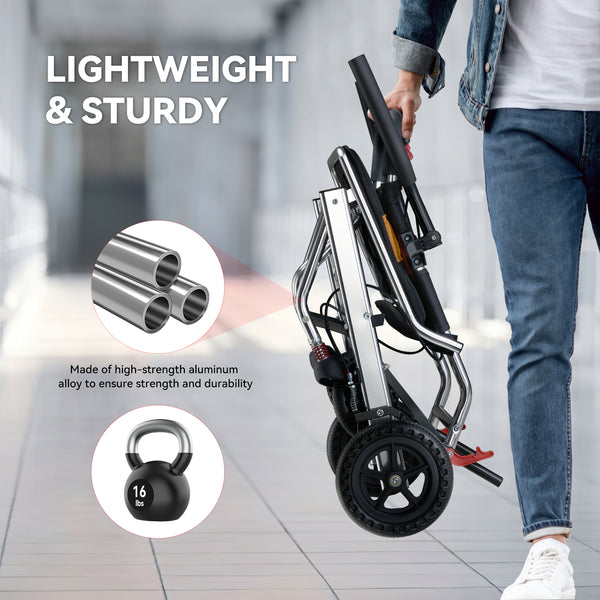 Jinkee Foldable Portable Aluminum Travel Electric Wheelchairs