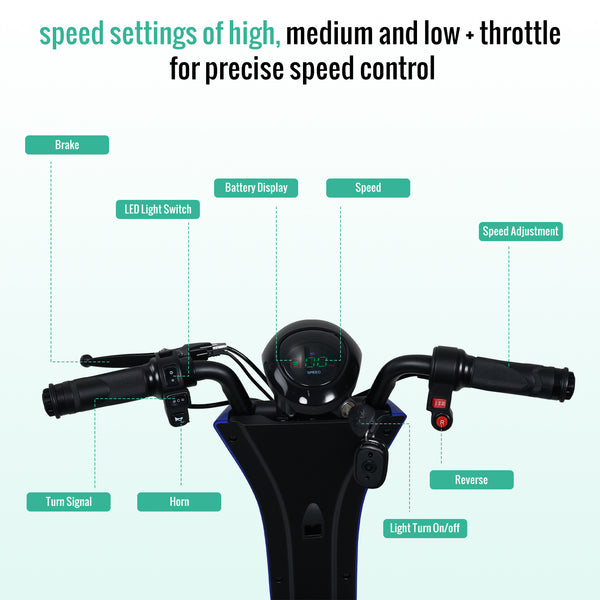 Automatic Folding Electric Scooter for Adults and Seniors, 4 Wheel Foldable Travel Scooter - Airline Approved
