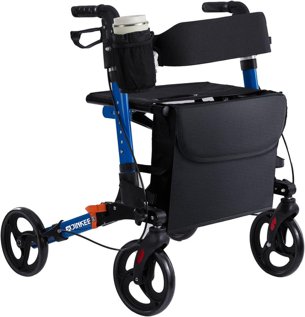 Heavy Duty Folding Wheelchair - Portable Mobility Wheelchair for Elderly