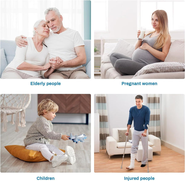 Raised toilet seat with armrests - Adjustable height and width toilet seat raiser to fit any toilet